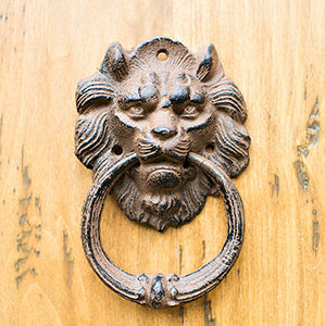 Antique Lion on the Door